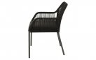 Krzesło ogrodowe sztaplowane AKITA lina polipropylenowa czarna