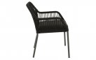 Krzesło ogrodowe sztaplowane AKITA lina polipropylenowa czarna