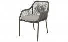 Krzesło ogrodowe sztaplowane AKITA lina polipropylenowa grafitowa