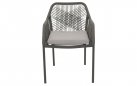 Krzesło ogrodowe sztaplowane AKITA lina polipropylenowa grafitowa