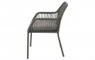 Krzesło ogrodowe sztaplowane AKITA lina polipropylenowa grafitowa