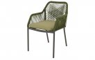 Krzesło ogrodowe sztaplowane AKITA lina polipropylenowa zielona