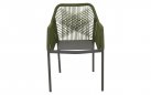 Krzesło ogrodowe sztaplowane AKITA lina polipropylenowa zielona