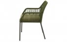 Krzesło ogrodowe sztaplowane AKITA lina polipropylenowa zielona