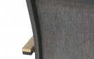 Krzesło ogrodowe sztaplowane AREZZO tekstylina szara aluminium antracyt 