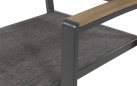 Krzesło ogrodowe sztaplowane AREZZO tekstylina szara aluminium antracyt 