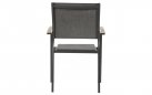 Krzesło ogrodowe sztaplowane AREZZO tekstylina szara aluminium antracyt 