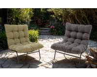 Fotele ogrodowe s pikowanymi poduszkami Zenzo