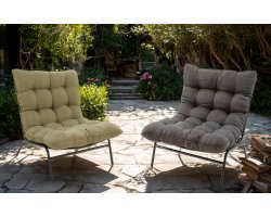 Fotele ogrodowe s pikowanymi poduszkami Zenzo