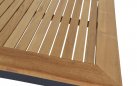 Aluminiowy stół ogrodowy z blatem z deseczek z teaku MONZA 150 x 90.