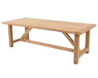 Stół ogrodowy CASTLE recykling teak rustykalny 180×90×76 cm