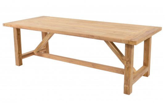 Stół ogrodowy CASTLE recykling teak rustykalny 180×90×76 cm Stół ogrodowy CASTLE recykling teak rustykalny 180×90×76 cm