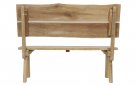 Ławka ogrodowa BOOMS teak rustykalna 2‑osobowa 130×63×100 cm