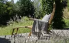 Fotel ogrodowy LOUNG teak klasy C z podnóżkiem 148×60×90 cm