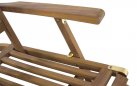 Fotel ogrodowy LOUNG teak klasy C z podnóżkiem 148×60×90 cm