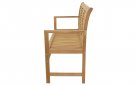 Ławka ogrodowa STRIPE teak 2‑osobowa 142 cm z podłokietnikami