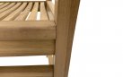 Ławka ogrodowa STRIPE teak 2‑osobowa 142 cm z podłokietnikami