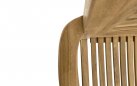 Ławka ogrodowa STRIPE teak 2‑osobowa 142 cm z podłokietnikami