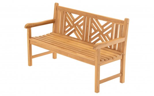 Ławka ogrodowa CROSS 150 z drewna tekowego z podłokietnikami. Ławka ogrodowa CROSS 150 z drewna tekowego z podłokietnikami.