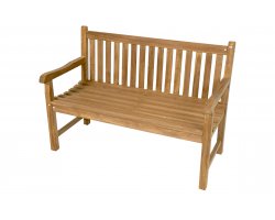 Ławka ogrodowa z drewna tekowego 130 cm