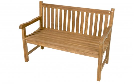Ławka ogrodowa z drewna tekowego 130 cm