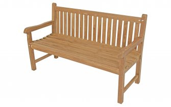 Ławka ogrodowa z drewna tekowego 150 cm