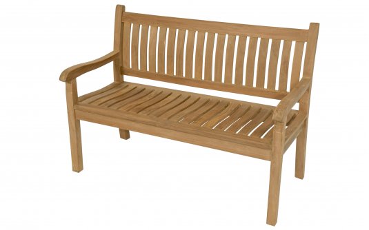 Ławka ogrodowa CEFALU o szerokości 130 cm, z drewna tekowego