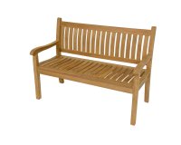 Ławka ogrodowa CEFALU o szerokości 150  cm z drewna tekowego