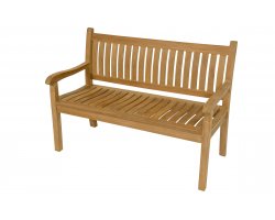 Ławka ogrodowa CEFALU o szerokości 150  cm z drewna tekowego