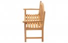 Ławka, ogrodowa, ergonomicznym kształcie ERGO i szerokości 158 cm z drewna tekowego