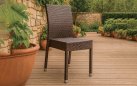 Brązowe krzesło ogrodowe sztaplowania jane aluminiowe z plecionką technorattanową gs 916
