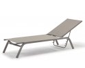 Aluminiowy leżak ogrodowy LABUAN w kolorze taupe 