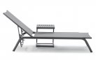 Aluminiowy leżak ogrodowy LABUAN w kolorze antracytowym