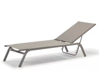 Aluminiowy leżak ogrodowy LABUAN w kolorze taupe 