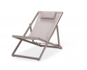 Składany leżak plażowy aluminiowy GILI kolor Taupe