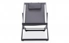 Składany leżak plażowy aluminiowy GILI kolor antracyt