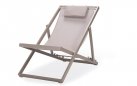 Składany leżak plażowy aluminiowy GILI kolor Taupe
