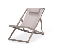 Składany leżak plażowy aluminiowy GILI kolor Taupe