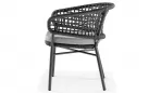  Krzesło ogrodowe ATOL aluminiowe sztaplowane lina akrylowa poduszka Olefin ANTRACYT