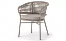  Krzesło ogrodowe ATOL aluminiowe sztaplowane lina akrylowa poduszka Olefin TAUPE