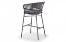 Stołek barowy ogrodowy ATOL z wysokim siedziskiem poduszką Antracyt