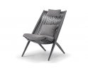 Fotel ogrodowy wypoczynkowy aluminiowy BAHZA kolor grafitowy