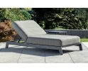 Antracytowy leżak ogrodowy z bardzo grubym materacem z tkaniny sunbrella BITE