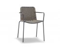 Sztaplowania krzesło ogrodowe o lekkim wyglądzie z siedziskiem z tekstyliny Cannes