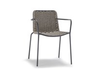 Sztaplowania krzesło ogrodowe o lekkim wyglądzie z siedziskiem z tekstyliny Cannes