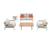 Szarobeżowy zestaw ogrodowy aluminiowy wypoczynkowy sofa 2os.VISCONTI Higoldst line.