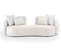 Dwuosobowa sofa ogrodowa z beżowymi obiciem olefin o szerokości sofy trzyosobowej COSY