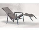 Profilowany leżak aluminiowy ogrodowy CANCUN z siedziskiem z tekstylny