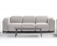 Luksusowa sofa ogrodowa, wypoczynkowa z szarymi obiciami