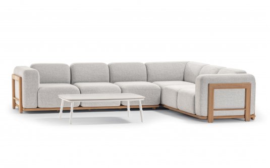 Luksusowy narożnik ogrodowy. Beżowe, grube poduchy. RULE Luksusowy narożnik ogrodowy. Beżowe, grube poduchy. RULE